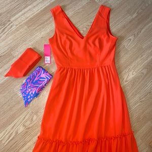 Lilly Pulitzer Orange Violetta Dress Size 4